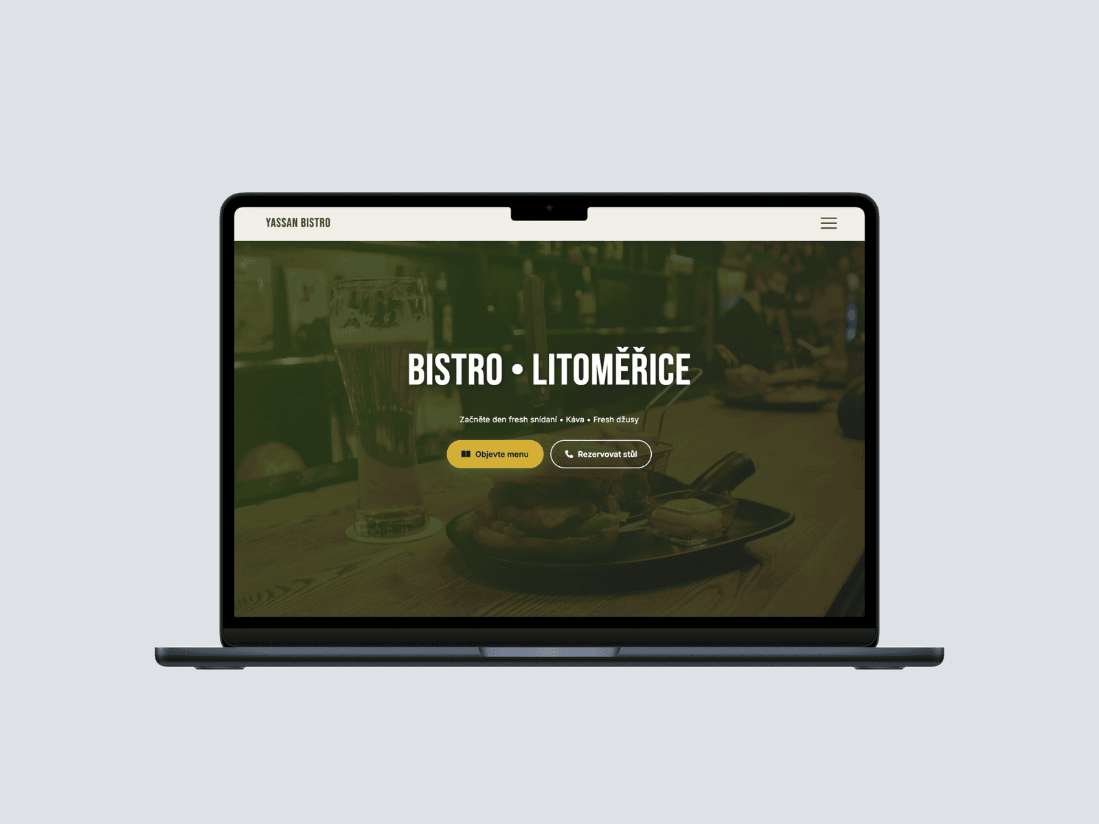 Yassan Bistro Litoměřice návrh webu Bohos Digital